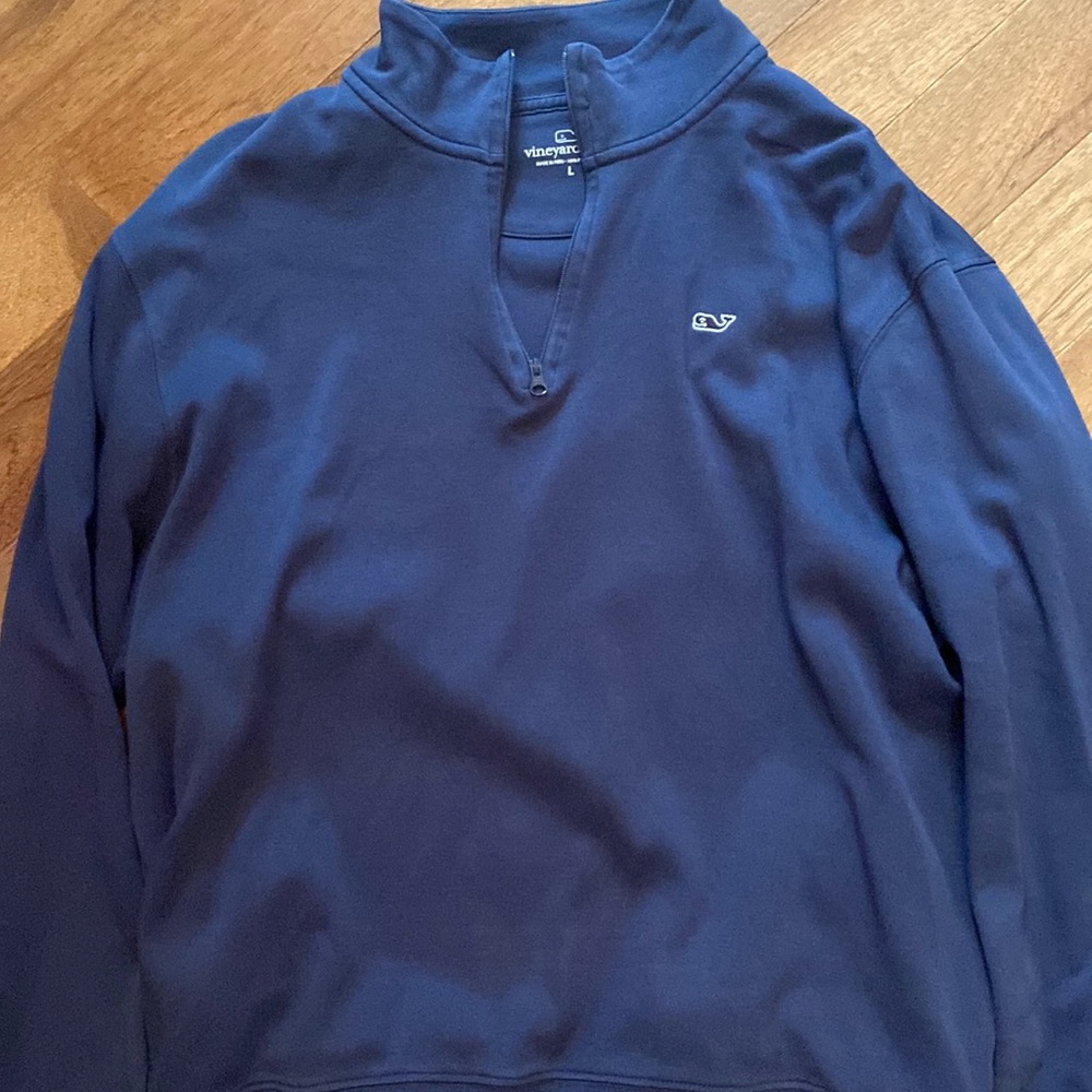 Vineyard Vines Blue 1/4 zip Adult L